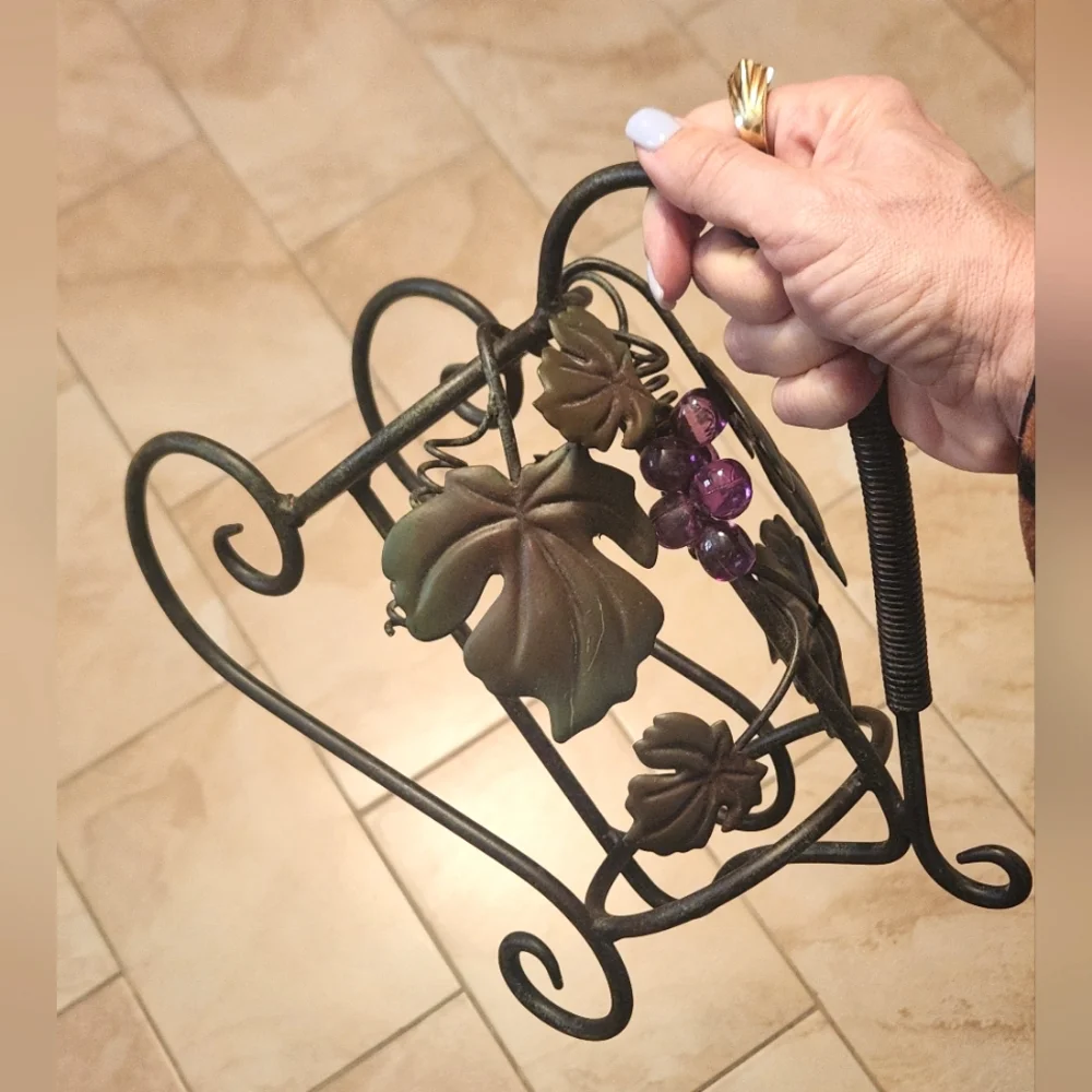 Williams Sonoma Wrought Iron Wine Bottle Holder